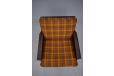 N Eilersen produced armchair with original checkered fabric upholstery