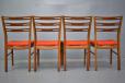 Set of 4 teak frame dining chairs produced by Farstrup - view 6