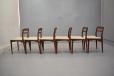 Set of 6 rosewood frame dining chairs by Chr Jessen Mobelfabrik