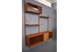 2 Bay Danish design shelving system in teak with adjustable shelves