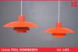 Poul Henningsen design PH4/3 pendant in orange - view 1