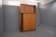 Spacious 3-door wardrobe in vintage teak - view 2