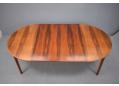 Vintage round dining table extended to full length of 102 inch / 260cm long