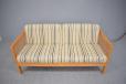Erik O Jorgensen 2 seat sofa with beech showframe and striped upholstery - view 3