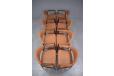 Set of 8 newly upholstered vintage dining chairs in rosewood by Kurt Olsen