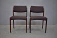 Pair of vintage rosewood framed dining chairs - Henry w Klein design