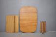solid oak plank top dining table produced by Nyrup Mobelfabrik