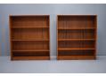 Vintage Danish design narrow bookcase in teak with 3 shelves. SOLD