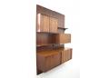 Poul Cadovius 1965 design rosewood CADO system spanning 2 bays. SOLD