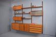 Vintage teak modular shelving system designed in 1947 by Poul Cadovius