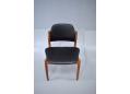 1961 design single chair with teak frame & black leather upholstery by Sibast furniture.