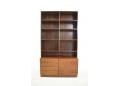 Vintage Danish bookcase wall unit in rosewood with drawer storage. SOLD