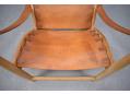 Saddle leather in tan colour showing stunning patina.