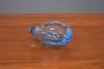 Per Lutken blue glass oval ashtray