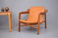 Vintage Fireplace chair in cherry wood by Edvard Kindt Larsen