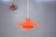 Orange Poul Henningsen pendant light produced by Louis Poulsen - PH4/3