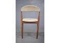 Beige alcantara upholstered Kai Kristiansen model 31 dining-chairs.