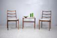 Pair of rosewood high back frame dining-chairs made in Denmark.