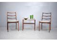 Pair of rosewood high back frame dining-chairs made in Denmark.