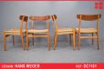 Vintage CH23 dining chairs design by Hans Wegner | Set of 4 - view 1