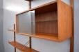 Poul Cadovius teak modular storage system with drop leaf dining table