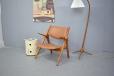 Sawbuck chair in oak and new leather designed by Hans Wegner 