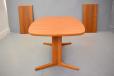 Teak dining table with pedistal leg produced by Skovby - view 6