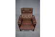Vintage ox leather armchair with adjustable seat - view 7