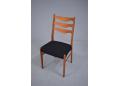 Arne Wahl Iversen vintage teak side chair with black wool upholstery - view 3