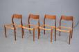 Niels Moller design model 71 dining chairs in teak | Set of 4 - view 3