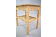 Midcentury danish production solid oak side table with magazine rack