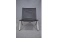Poul Kjaerholm design black leather PK22 chair made by E kold Christensen - view 3