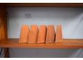 5 teak bookends for use with the shelving unit. Ideal wallmounted bookcase.