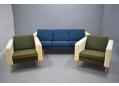 1965 design armchairs model GE300 designed by Hans Wegner with matching sofa