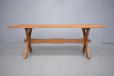 Antique oak coffee table on X-legs - view 6