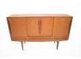 Danish 4 sliding door sideboard in teak with bar cabinet. SOLD