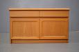 1970s Danish design small teak sideboard / media cabinet by Chr Linneberg