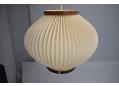 Original pleated shade in cream plastic is in excellent conditon