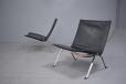 1955 design PK22 easy chair win chrome with black leather seat, design by Poul Kjaerholm
