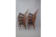 Vintage rosewood tall back EVA dining chairs designed 1966 by Niels Koefoed