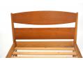 Teak head board on 1950s Danish single bed
