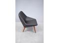 Rare easy chair with teak legs | New black leather - view 8