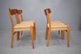 Midcentury model CH23 dining chairs in beech with papercord seat produced by Carl Hansen