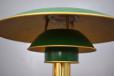 Poul Henningsen table lamp model PH3/2 in green & brass - view 6