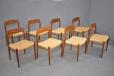 Niels O Moller design teak frame dining chairs - Model 75