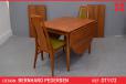 Small vintage teak dining table - Extendable to 106 inch - view 1