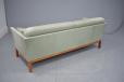 Modern danish 2 seat sofa in pale grey leather upholstery  - view 3