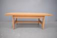 Danish design coffee table with large top made of oak.