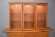 Teak skovby kitchen cabinet with internal lighting and glass shelves
