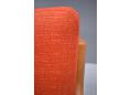 New orange colour fabric upholstered cushions on Senator chair.